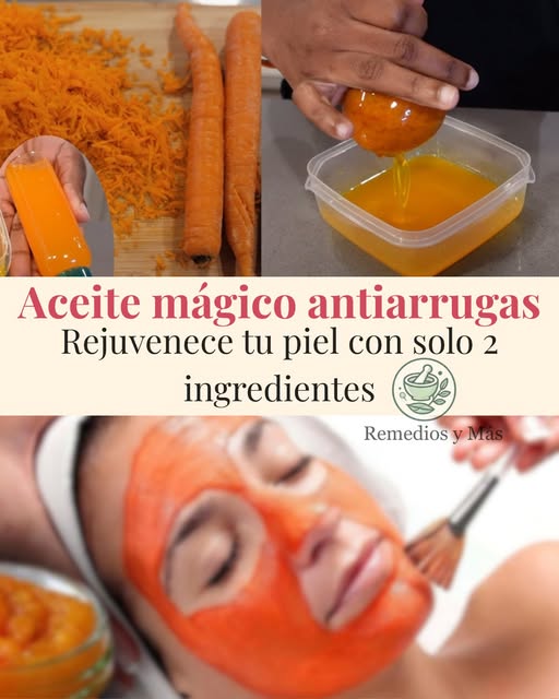 Aceite anti envejecimiento a base de zanahoria