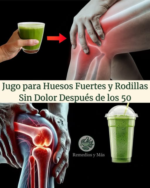 Jugo Verde para Huesos Fuertes y Rodillas Sin Dolor
