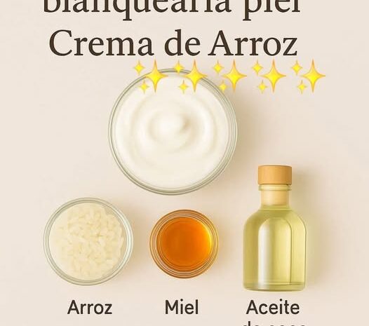 Crema de Arroz Casera: El Secreto para Blanquear la Piel de Forma Natural