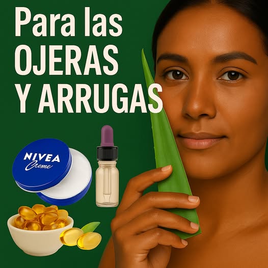Mezcla de Nivea, vitamina E y aloe vera para ojeras