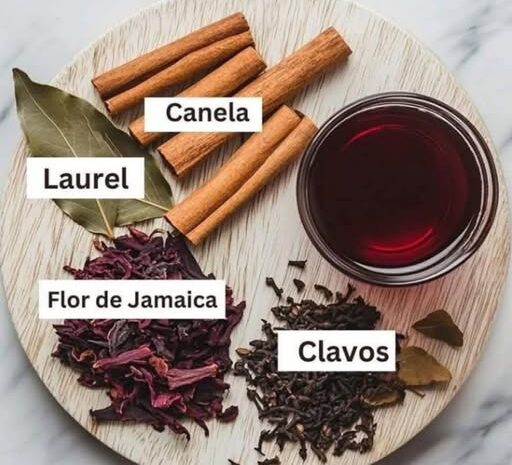 Receta Potente Natural: Bebida de Laurel, Canela, Flor de Jamaica y Clavos