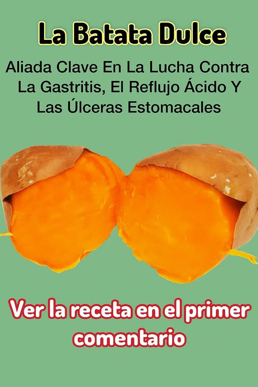 Batata dulce cortada por la mitad
