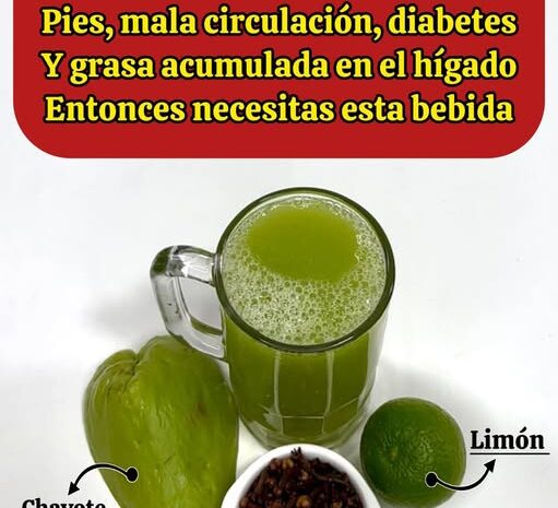 Bebida Natural para Combatir la Hinchazón, Mala Circulación y Más
