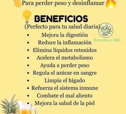 Agua de Piña con Canela: La Bebida Perfecta para Perder Peso y Desinflamar