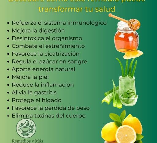 Aloe Vera, Miel y Limón: Un Poderoso Remedio Natural para la Salud