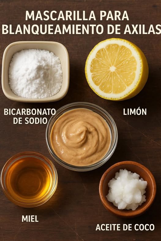 Ingredientes para la mascarilla blanqueadora