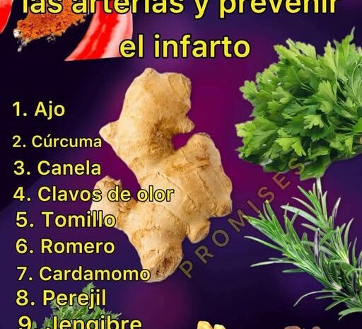 Especias Naturales para Limpiar las Arterias y Prevenir Infartos