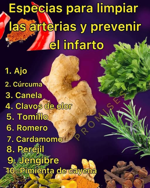 Especias para limpiar las arterias y prevenir infartos
