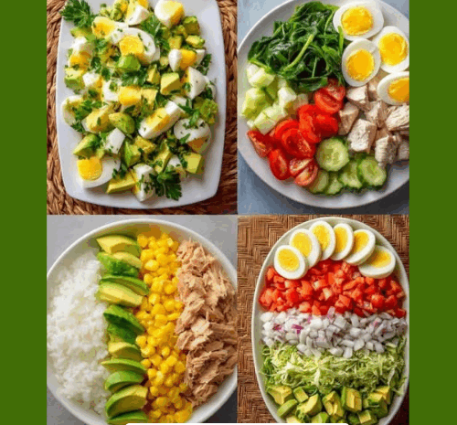 4 Opciónes de Ensaladas Frescas, Saludables y Llenas de Sabor