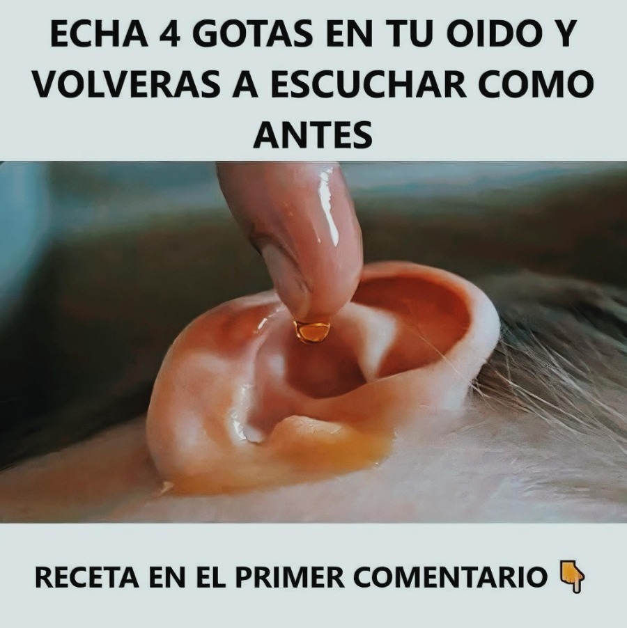 Aplicando gotas en el oído