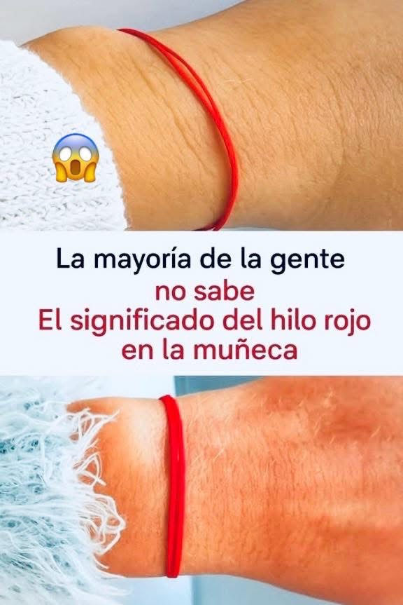 Hilo rojo en la muñeca