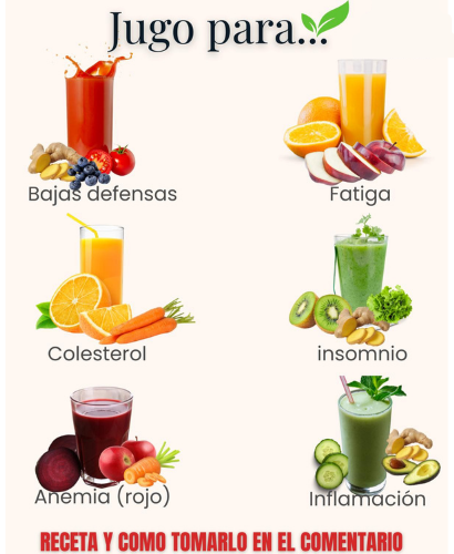 Jugos para cada situación de salud