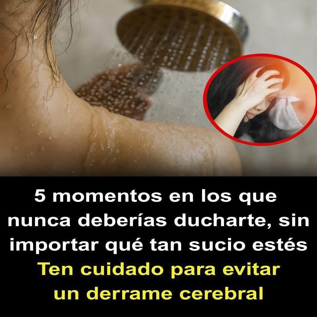 Situaciones en las que no deberías duchar