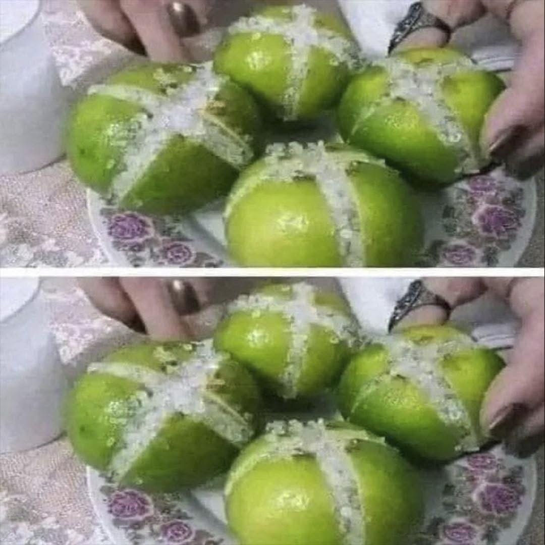 Limones cortados en cruz con sal