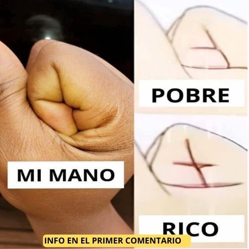 Manos mostrando pobreza y riqueza