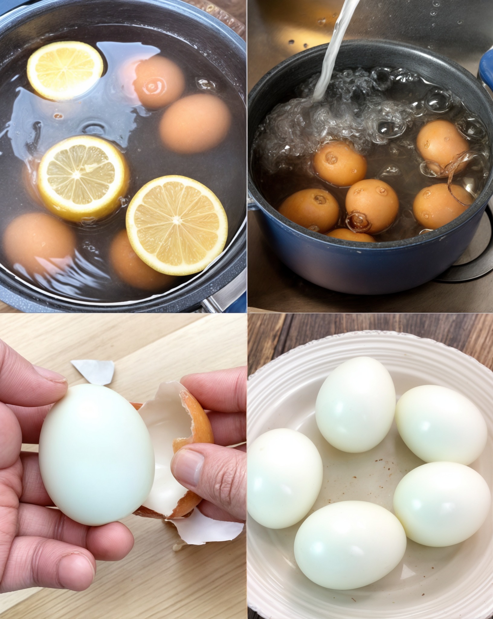 Huevos hervidos con limón