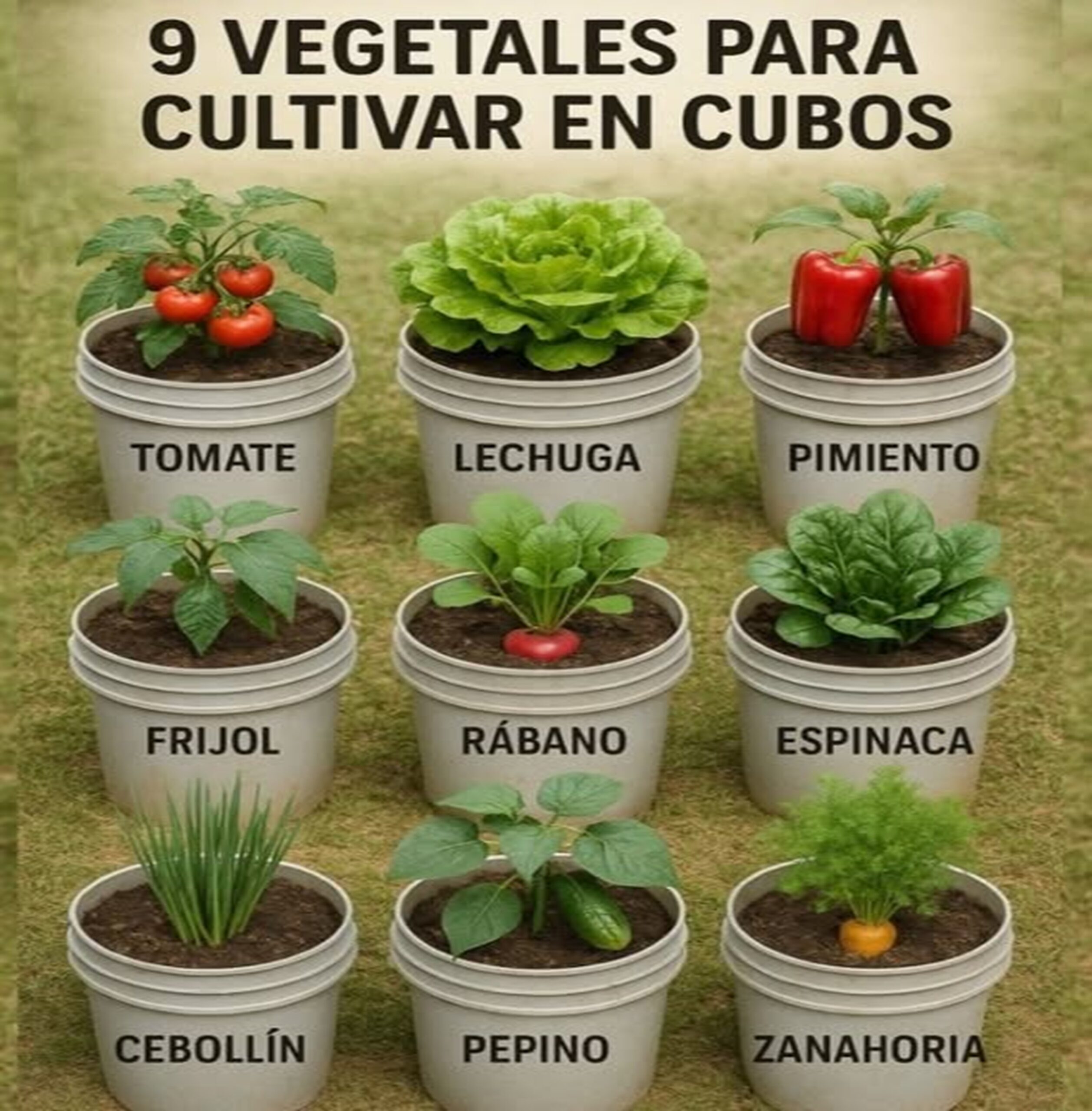 Cultivo de vegetales en cubos