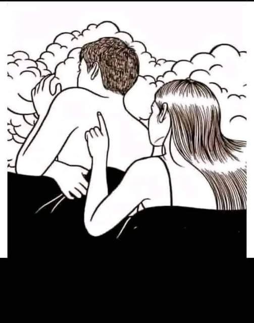 Pareja dormida de espaldas