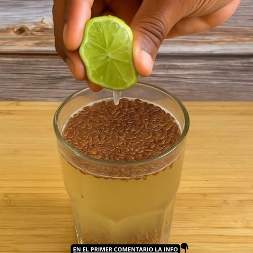 Bebida natural de limón y semillas