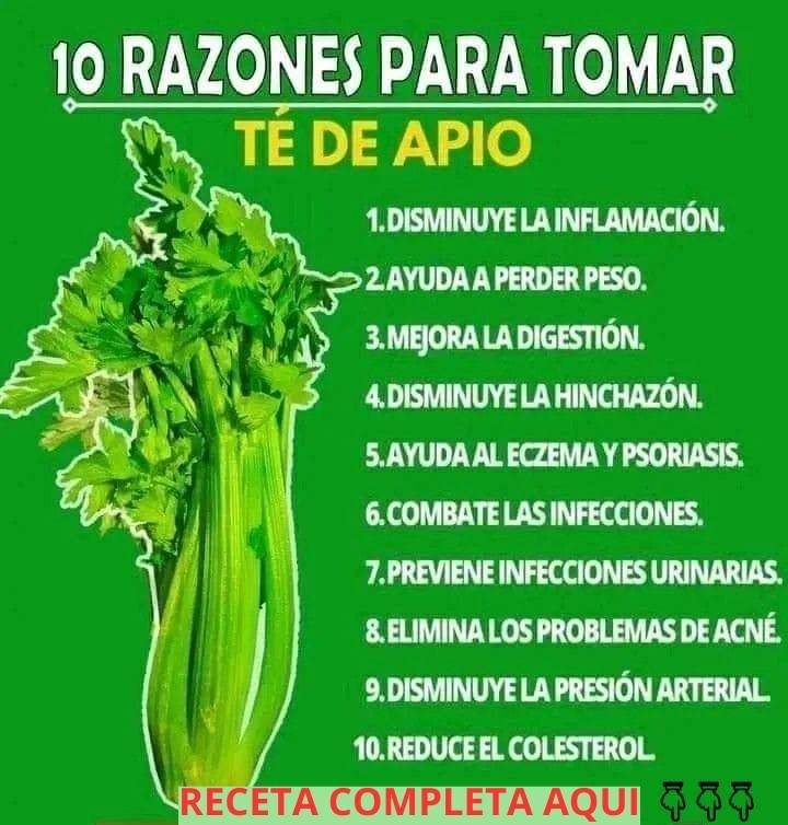 Té de apio preparado