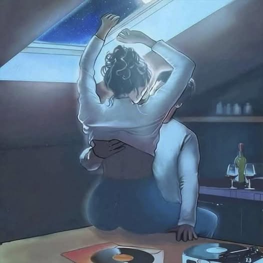 Pareja romántica en un ambiente íntimo