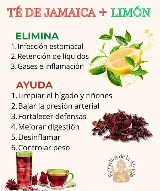 Té de Jamaica con limón