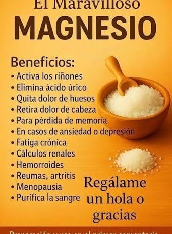 El Maravilloso Magnesio: Beneficios y Receta Energizante