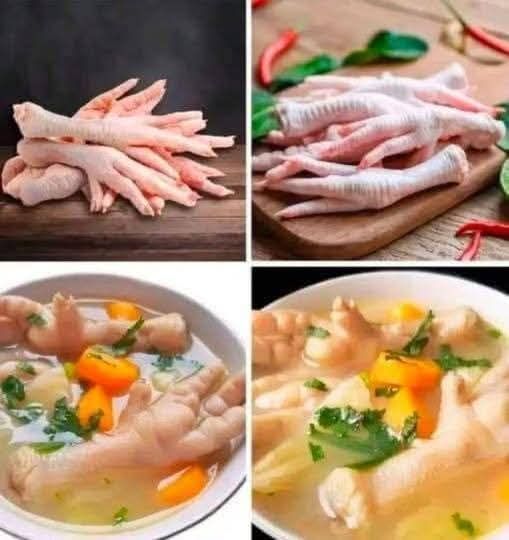 Proceso de cocción de patas de pollo