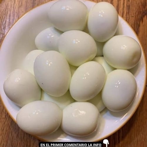 Plato con huevos cocidos