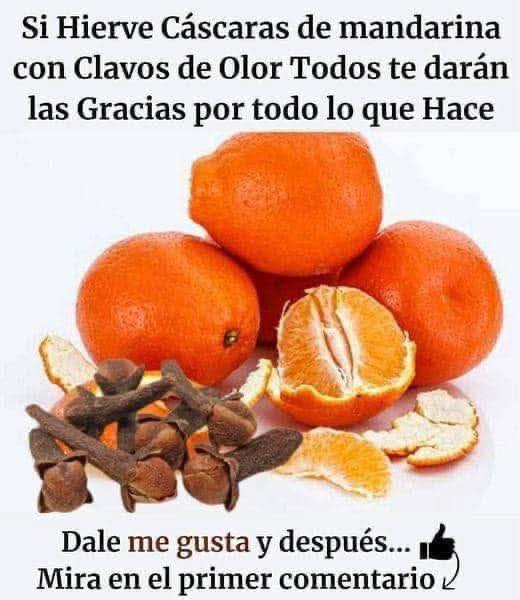 Infusión de mandarina y clavo de olor