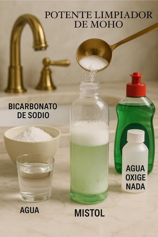 Ingredientes para limpiador de moho