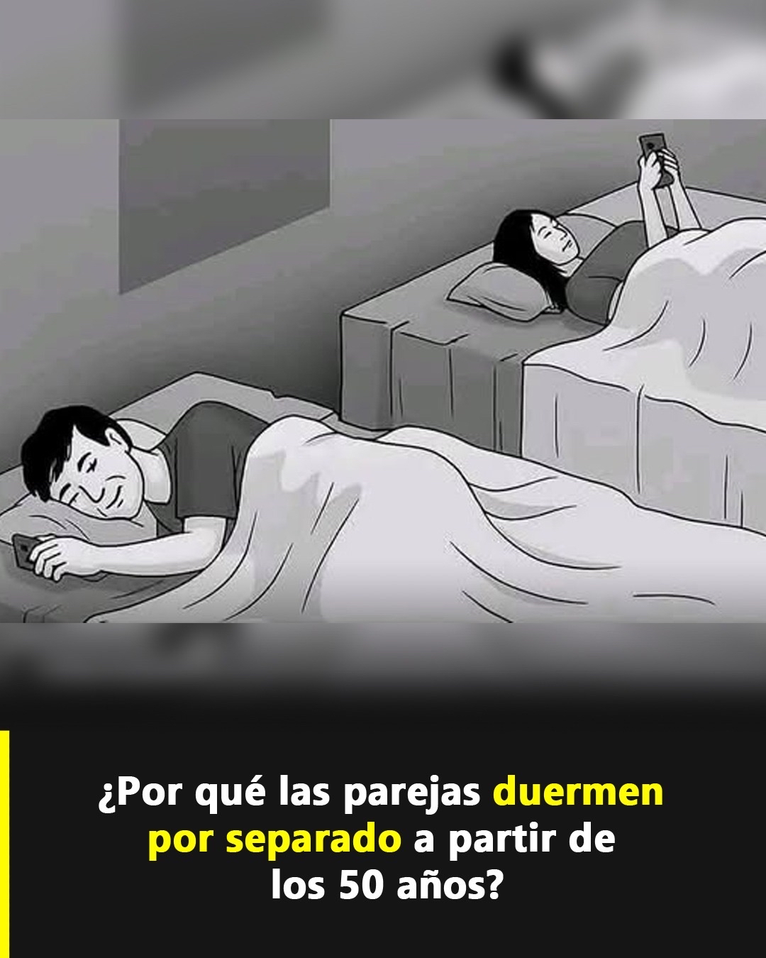 Pareja Durmiendo Separados