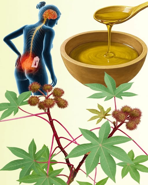 Planta de ricino y aceite
