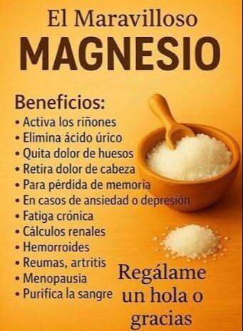 El Maravilloso Magnesio: Beneficios y Receta Energizante