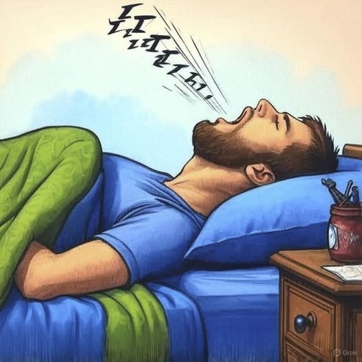 Persona durmiendo y roncando