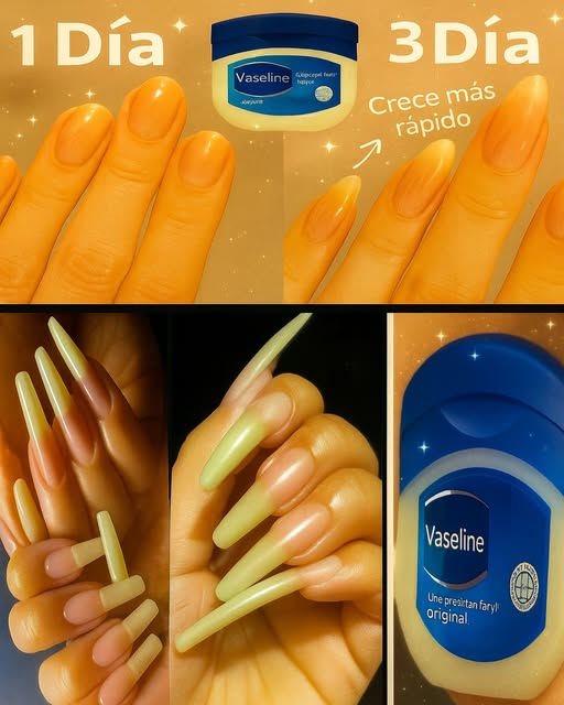Acelerador de crecimiento de uñas con vaselina