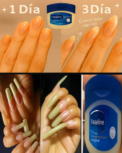 Tratamiento con vaselina para el crecimiento de uñas