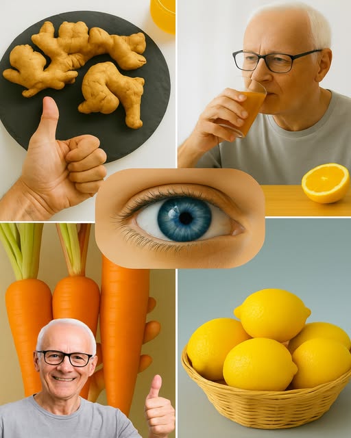 Ingredientes saludables para el jugo de zanahoria, jengibre y limón