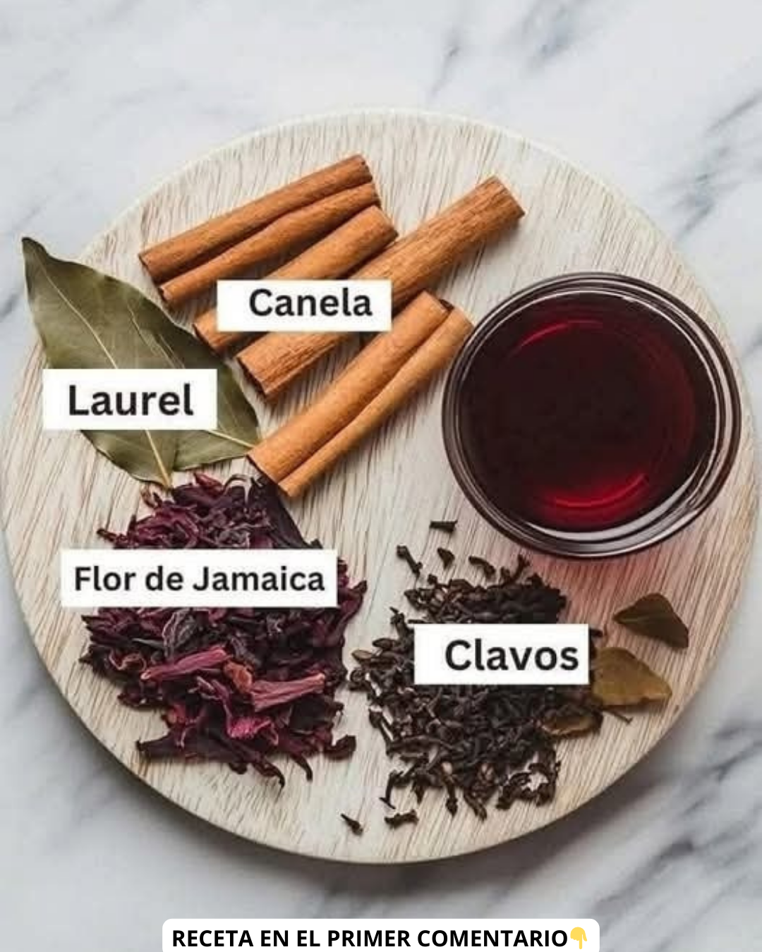 Ingredientes naturales para infusión