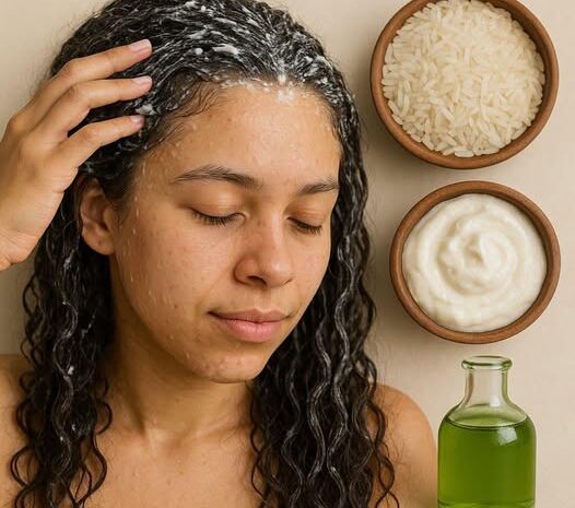Mascarilla de Arroz Para Crecimiento Rápido y Fuerte del Cabello