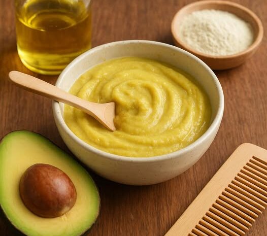 Mascarilla Casera Hidratante y Reparadora para Cabello con Ingredientes Naturales