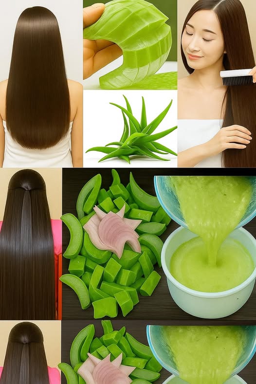 Cabello largo y saludable con Aloe Vera