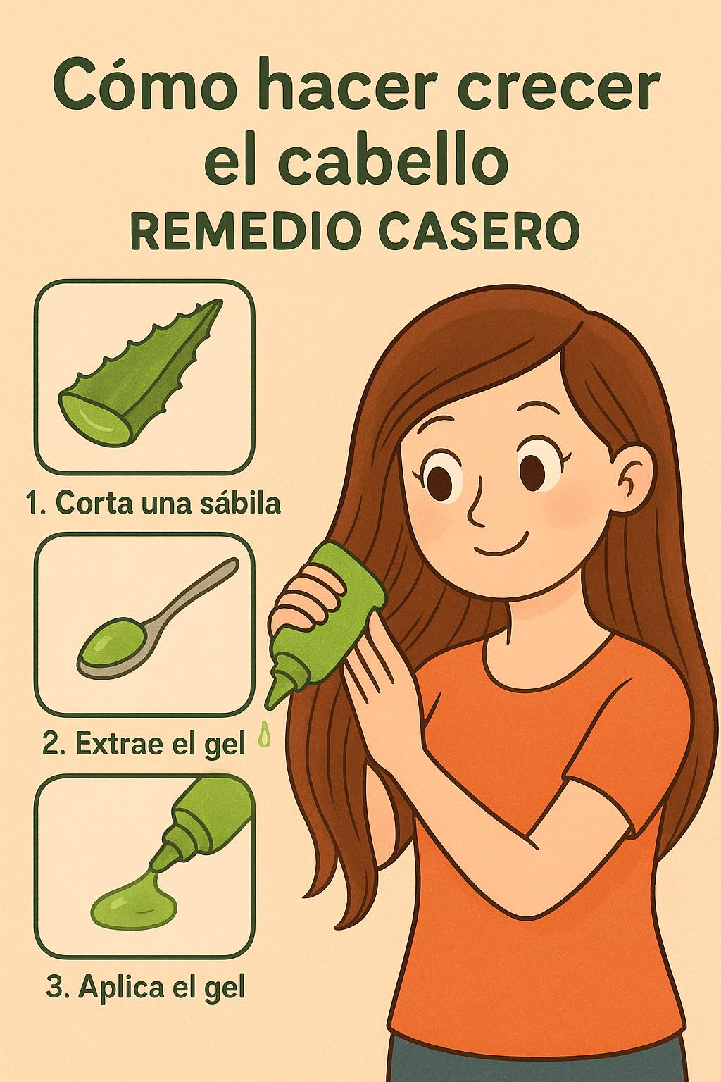 Instrucciones para aplicar gel de sábila en el cabello