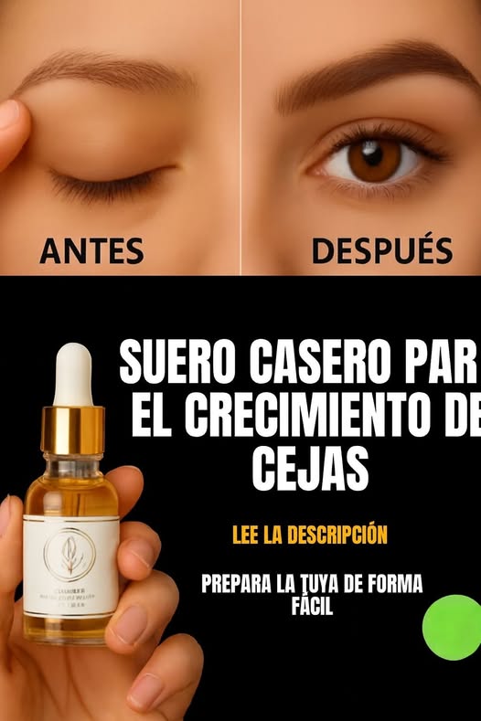 Suero casero para el crecimiento de cejas