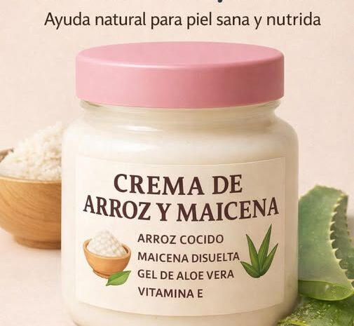 Crema de Arroz y Maicena el Secreto Natural para una Piel Radiante
