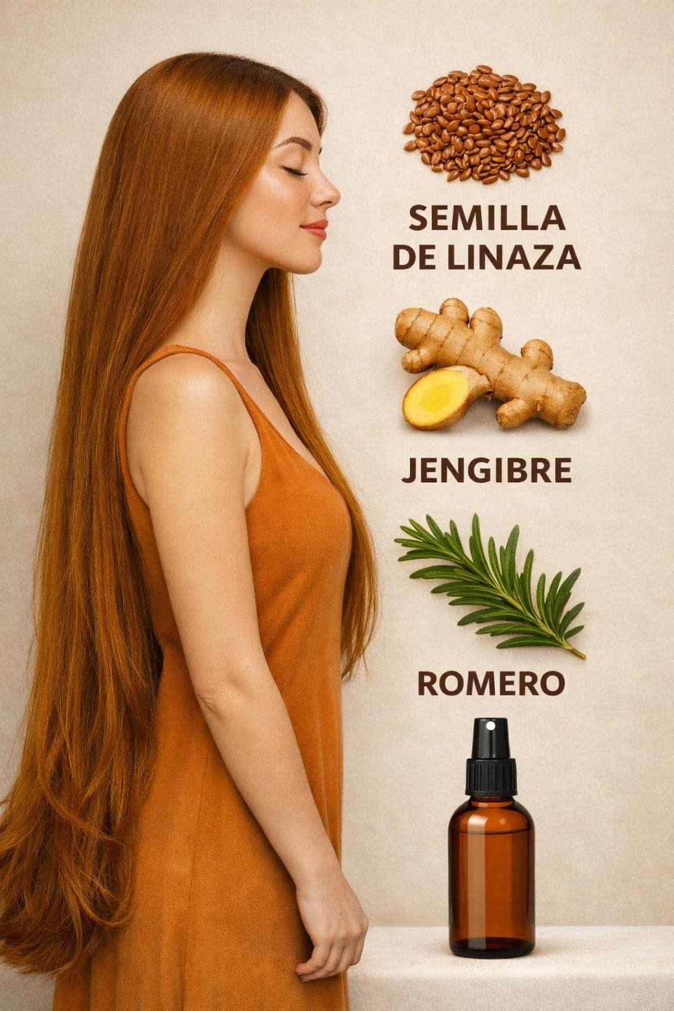 Ingredientes naturales para Spray capilar