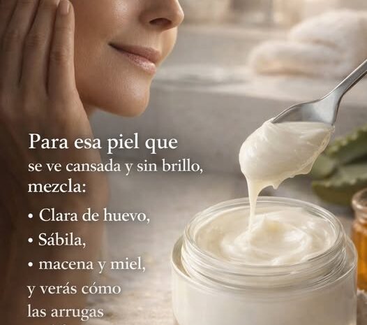 Revitaliza tu Piel Cansada con una Mascarilla Casera de Clara de Huevo Sábila Maicena y Miel