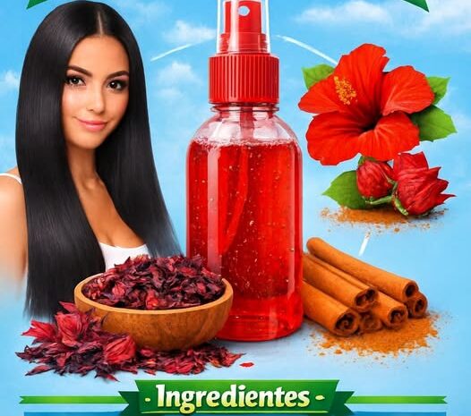 Receta Casera de Atomizador de Flor de Jamaica y Canela para el Cuidado del Cabello