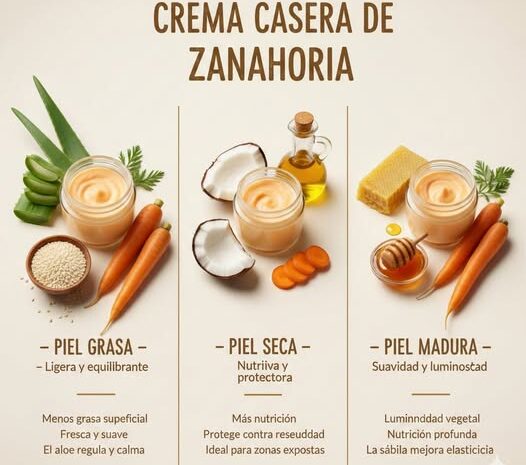 Crema Casera de Zanahoria para Todo Tipo de Piel