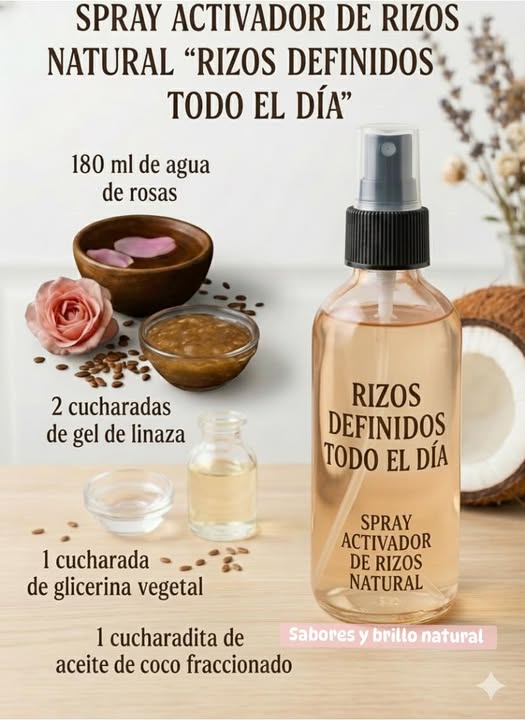 Ingredientes para Spray Activador de Rizos